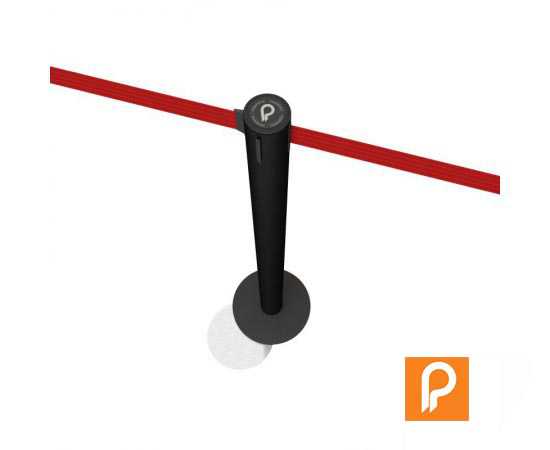 Poteau de file d'attente à sangle rouge