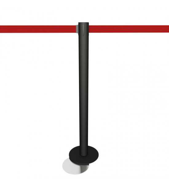 Potelet sur socle magnétique, sangle rouge