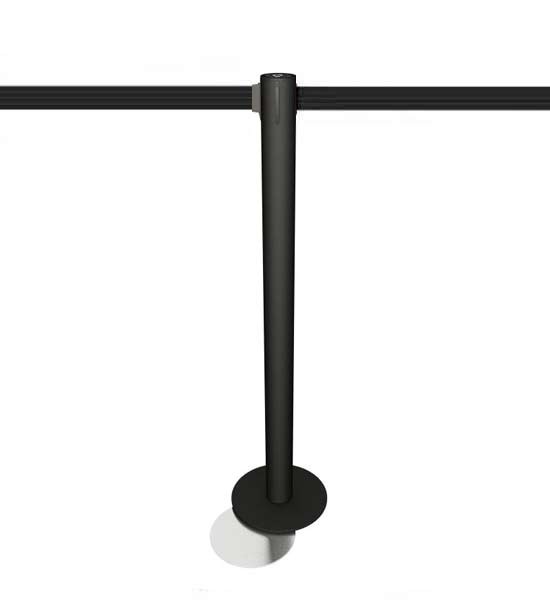 Poteau magnétique, bande noire