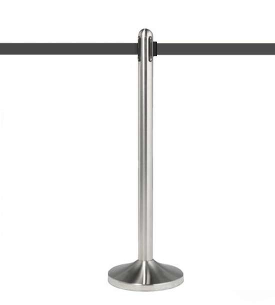 Poteau de guidage à sangle rétractable Securit, sangle grise