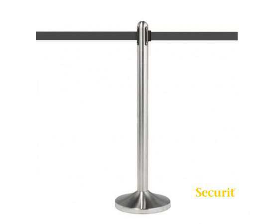 Poteau de guidage à sangle rétractable Securit, sangle grise