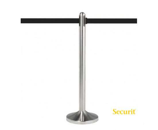 Poteau de guidage à sangle rétractable Securit, sangle noire