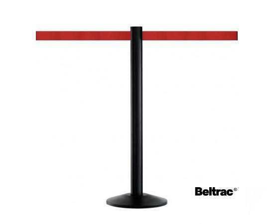 Afzetpaal met band Beltrac™ zwart, rood lint