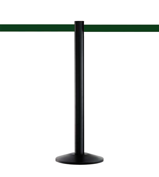 Afzetpaal met band Beltrac™ zwart, groen lint Afzetpaal met band Beltrac™ zwart, groen lint
