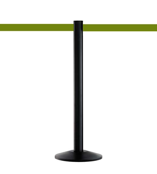 Afzetpaal met band Beltrac™ zwart, olijf lint Afzetpaal met band Beltrac™ zwart, olijf lint