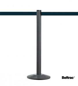 Poteau guide file anthracite Beltrac™ sangle bleu foncé Poteau guide file anthracite Beltrac™ sangle bleu foncé