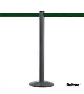 Poteau guide file anthracite Beltrac™ sangle verte Poteau guide file anthracite Beltrac™ sangle verte