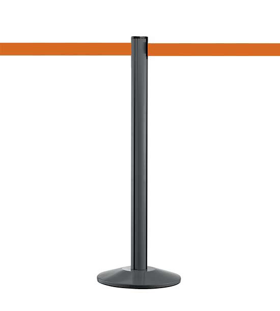 Poteau guide file anthracite Beltrac™ sangle orange Poteau guide file anthracite Beltrac™ sangle orange