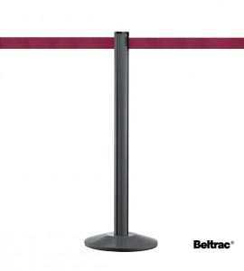 Poteau guide file anthracite Beltrac™ sangle bordeau Poteau guide file anthracite Beltrac™ sangle bordeau
