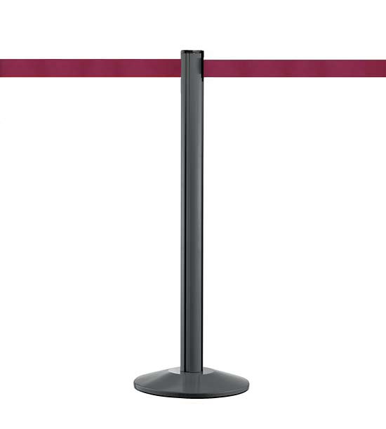 Poteau guide file anthracite Beltrac™ sangle bordeau Poteau guide file anthracite Beltrac™ sangle bordeau