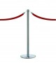 Luxor Chrome Rope Post 95cm with 4-Way Cup