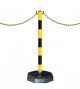 Yellow/Black Chain Barrier Post