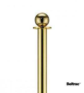 Poteau à corde tête boule (Laiton) - Beltrac Crown Brass