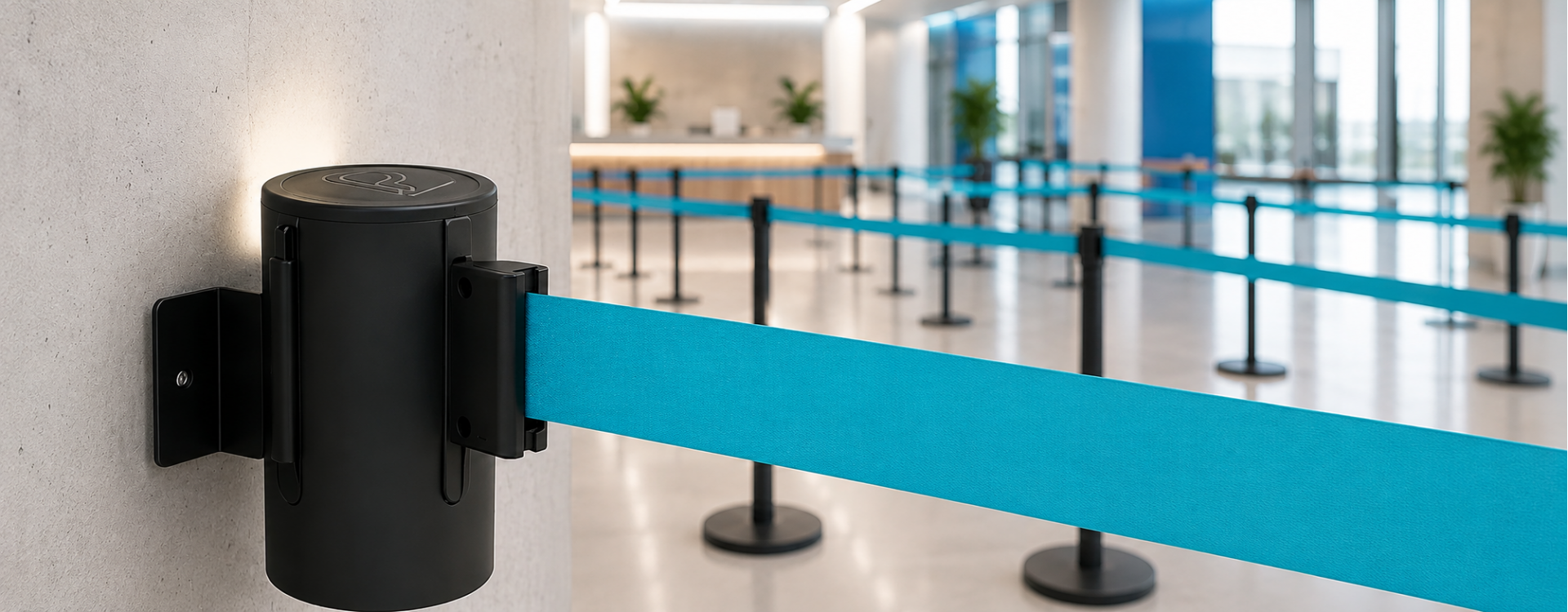 Sécurité des accès grâce aux enrouleurs muraux à sangle rétractable