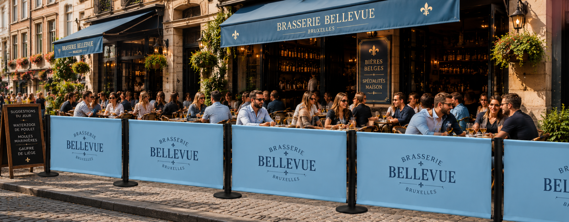 Bannières de terrasse café : optimiser son espace et sa visibilité