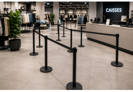 Poteau à sangle pour magasin : guide complet organisation & balisage