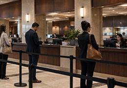 Gestion de file d'attente : solutions professionnelles pour lieux publics